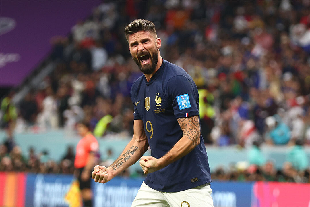 Olivier Giroud Goal Celebration France World Cup Fans Poster Wall Art Print Home Wall Decor - xonomax