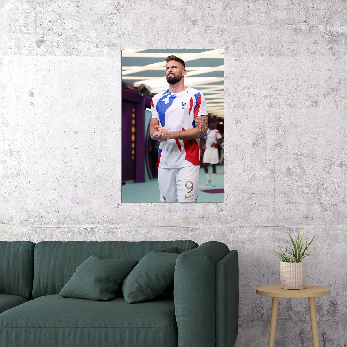 Olivier Giroud France National Team World Cup Poster Wall Art Print Home Wall Decor - xonomax