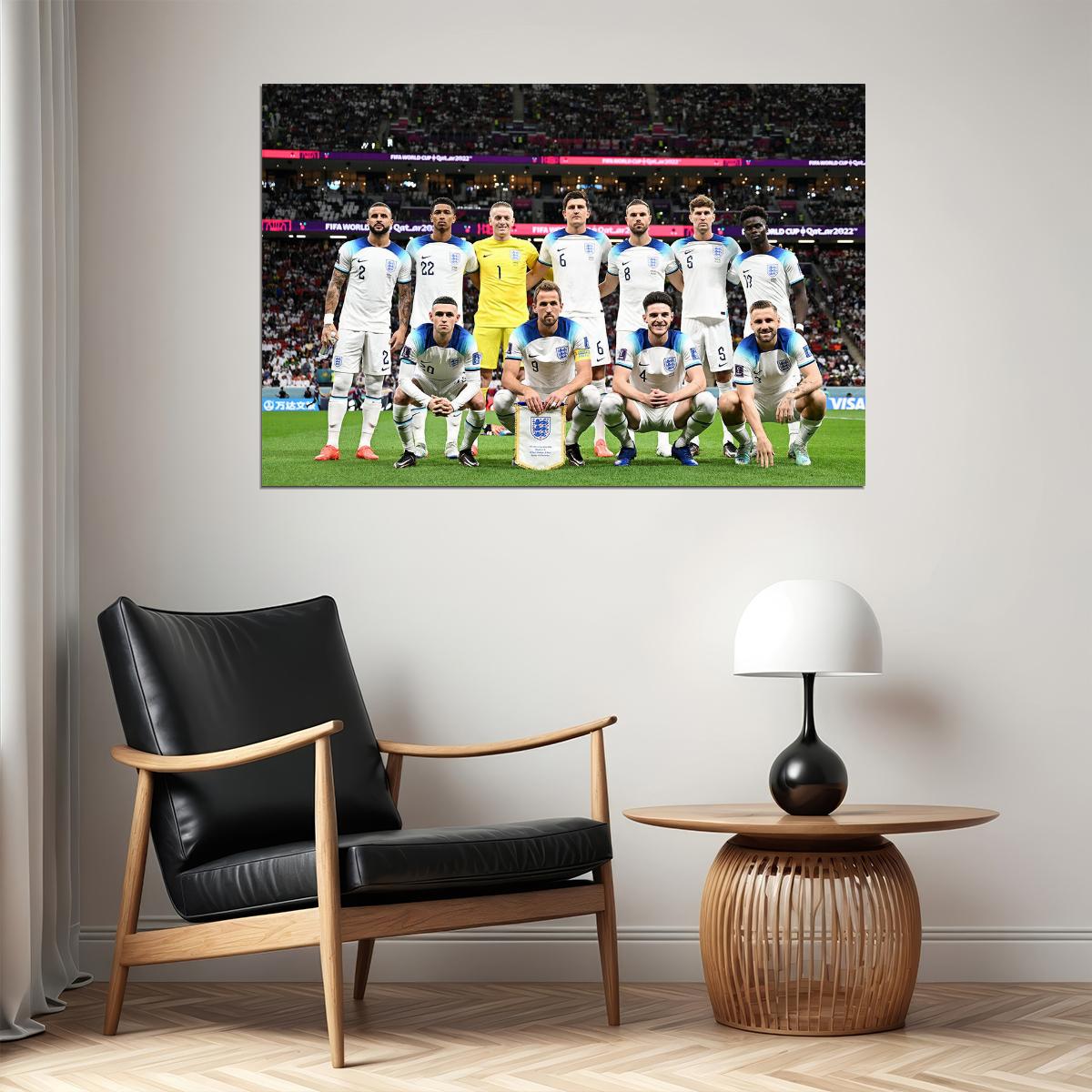 England National Football Team World Cup Poster Wall Art Print Home Wall Decor - xonomax