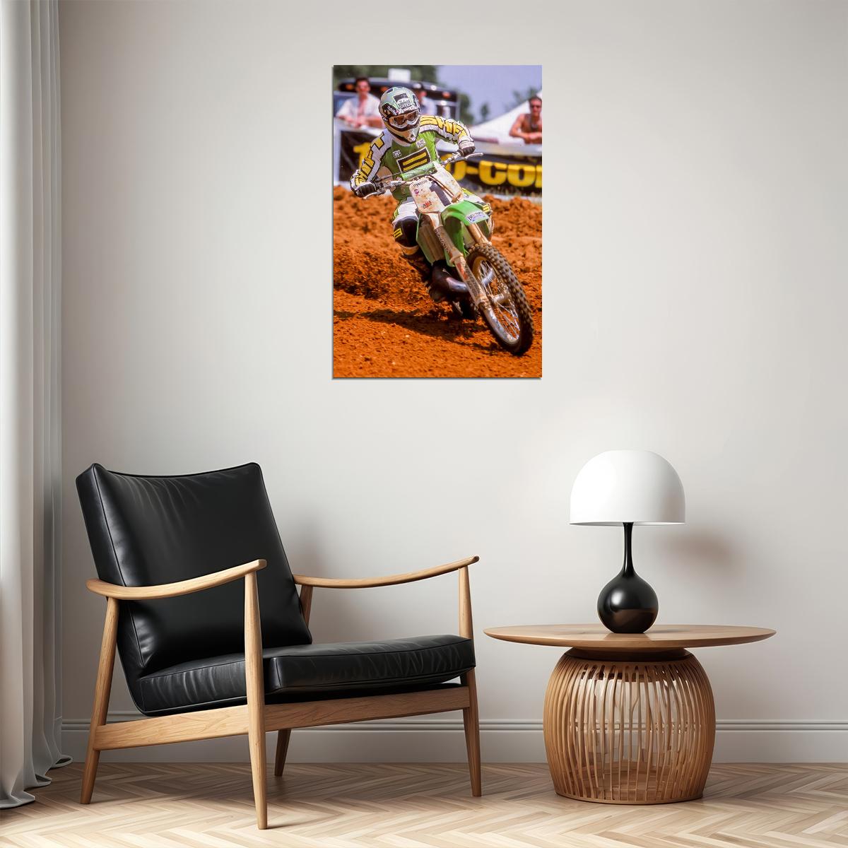 Jeff Emig Motorcycle Cross Country Driver Star Poster Wall Art Print Home Wall Decor