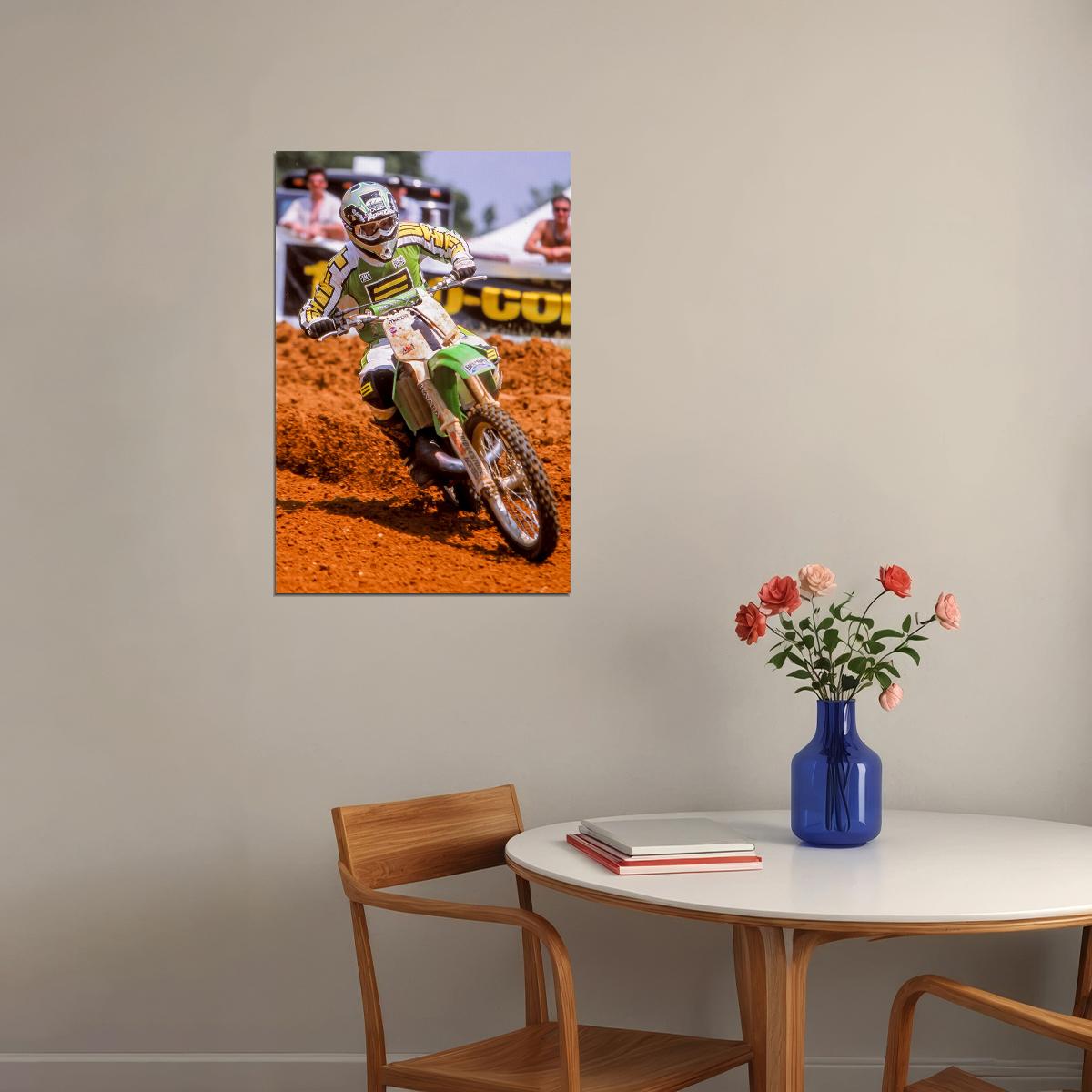 Jeff Emig Motorcycle Cross Country Driver Star Poster Wall Art Print Home Wall Decor