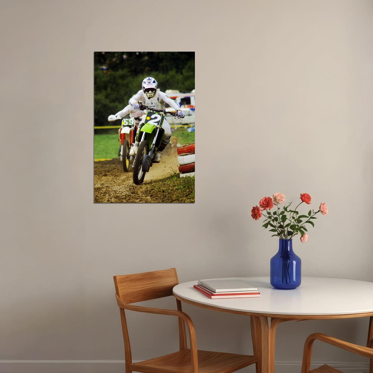 Jeff Ward Motorcycle Cross Country Driver Idol Poster Wall Art Print Home Wall Decor