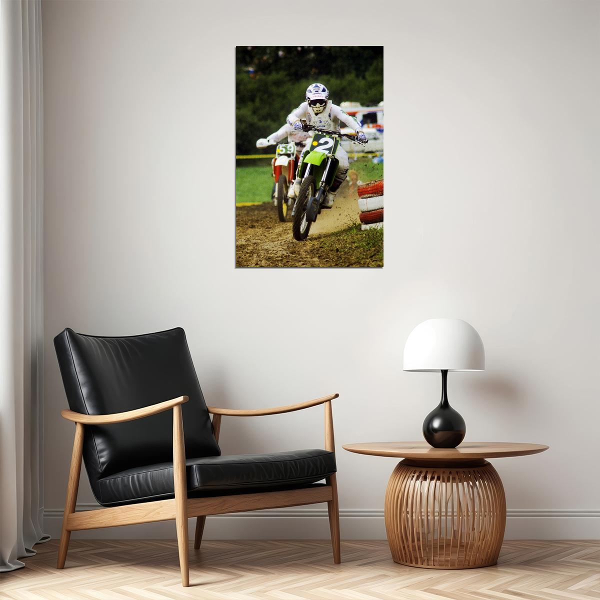 Jeff Ward Motorcycle Cross Country Driver Idol Poster Wall Art Print Home Wall Decor