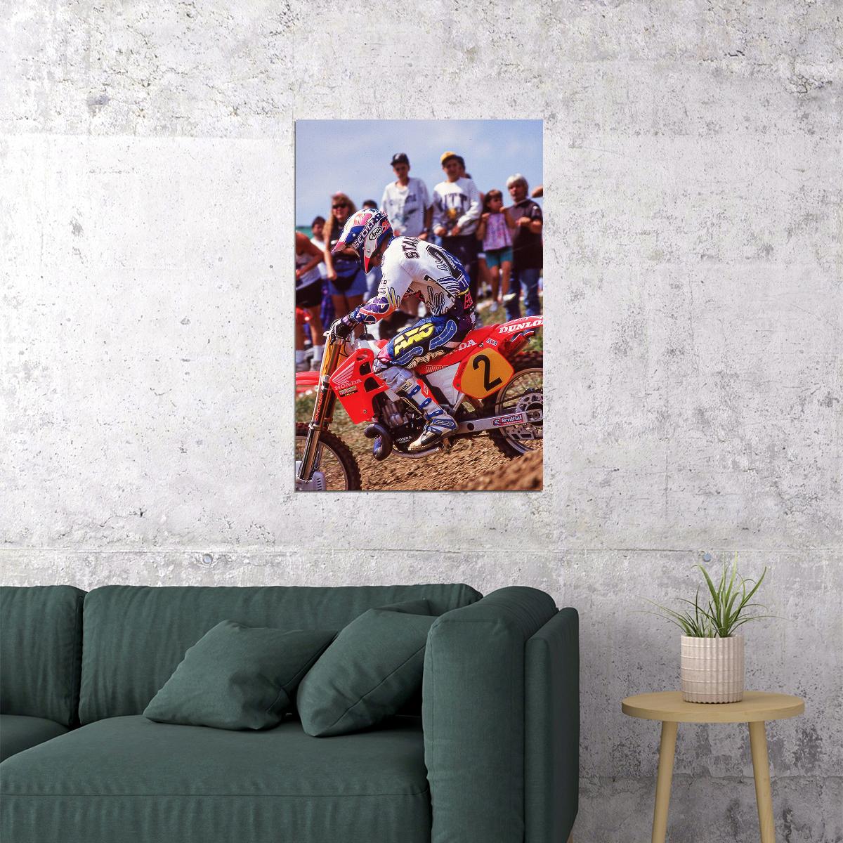 Jeff Stanton Motorcycle Cross Country Driver Poster Wall Art Print Home Wall Decor
