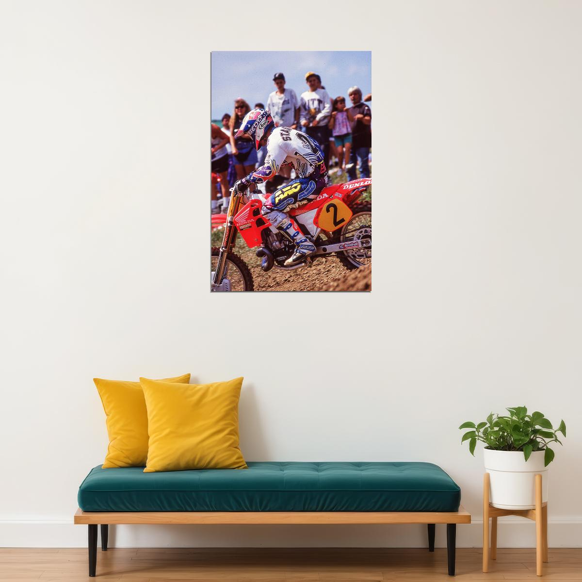 Jeff Stanton Motorcycle Cross Country Driver Poster Wall Art Print Home Wall Decor