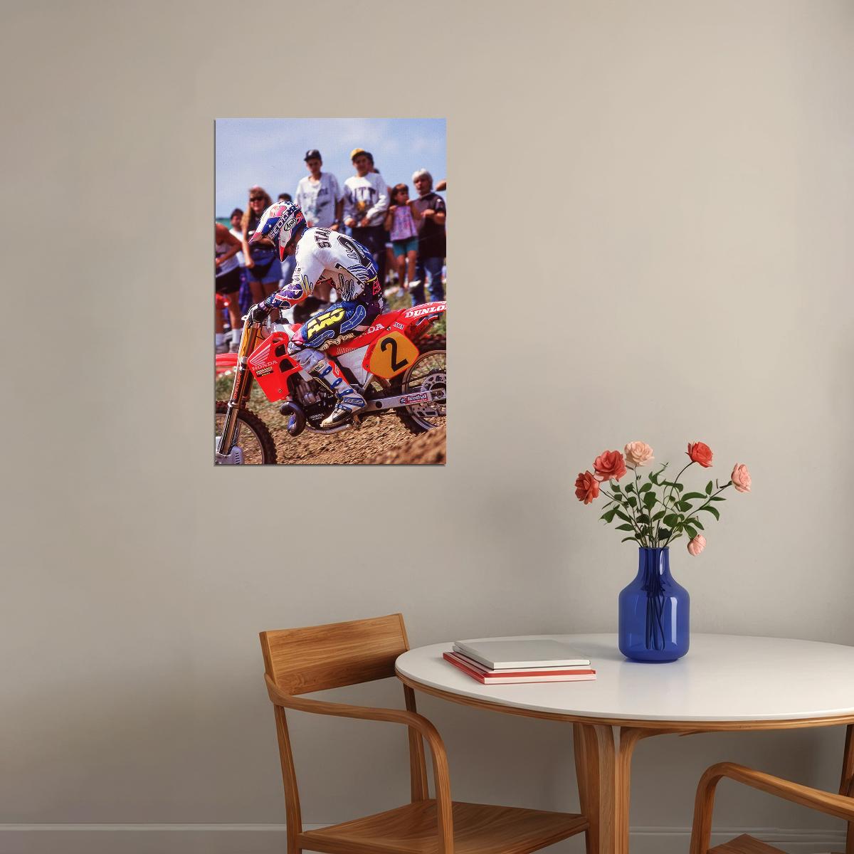 Jeff Stanton Motorcycle Cross Country Driver Poster Wall Art Print Home Wall Decor