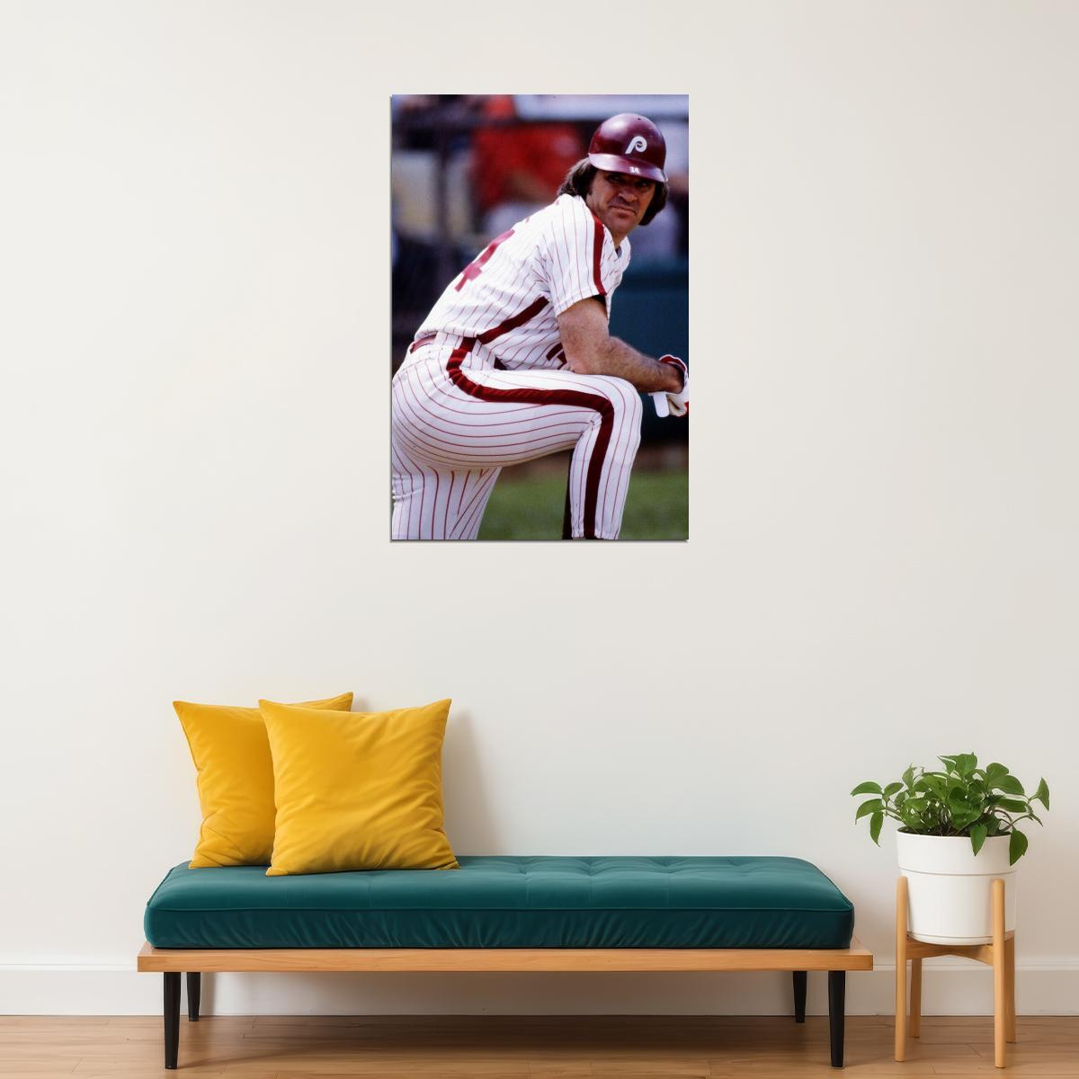 Pete Rose Hits His 4192 Record Baseball Poster Wall Art Print Home Wall Decor - xonomax