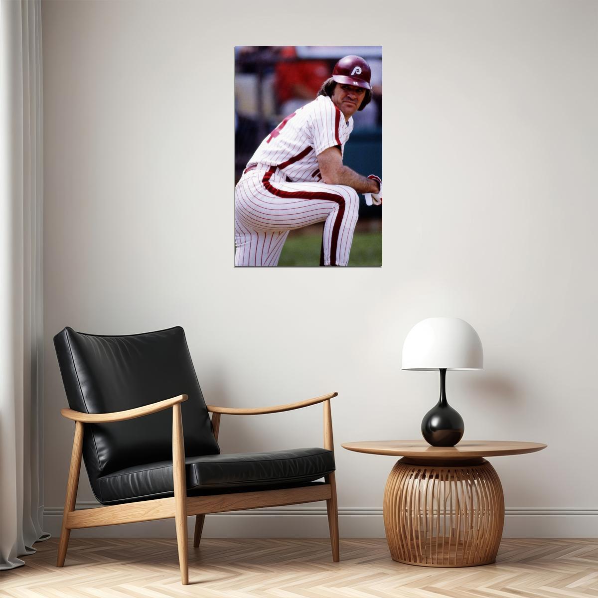Pete Rose Hits His 4192 Record Baseball Poster Wall Art Print Home Wall Decor - xonomax