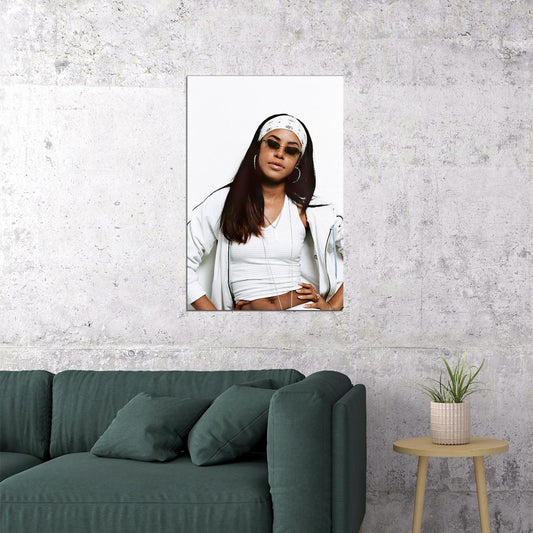 Aaliyah Vintage Music Singer Dancer Star Poster Wall Art Print Home Wall Decor - xonomax