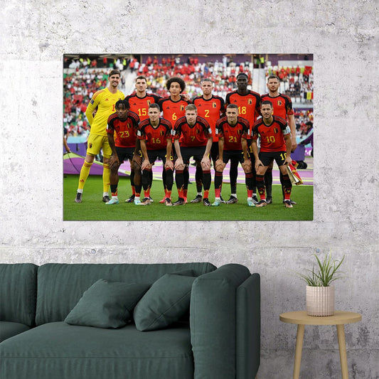 Belgium National Football Team World Cup Poster Wall Art Print Home Wall Decor - xonomax