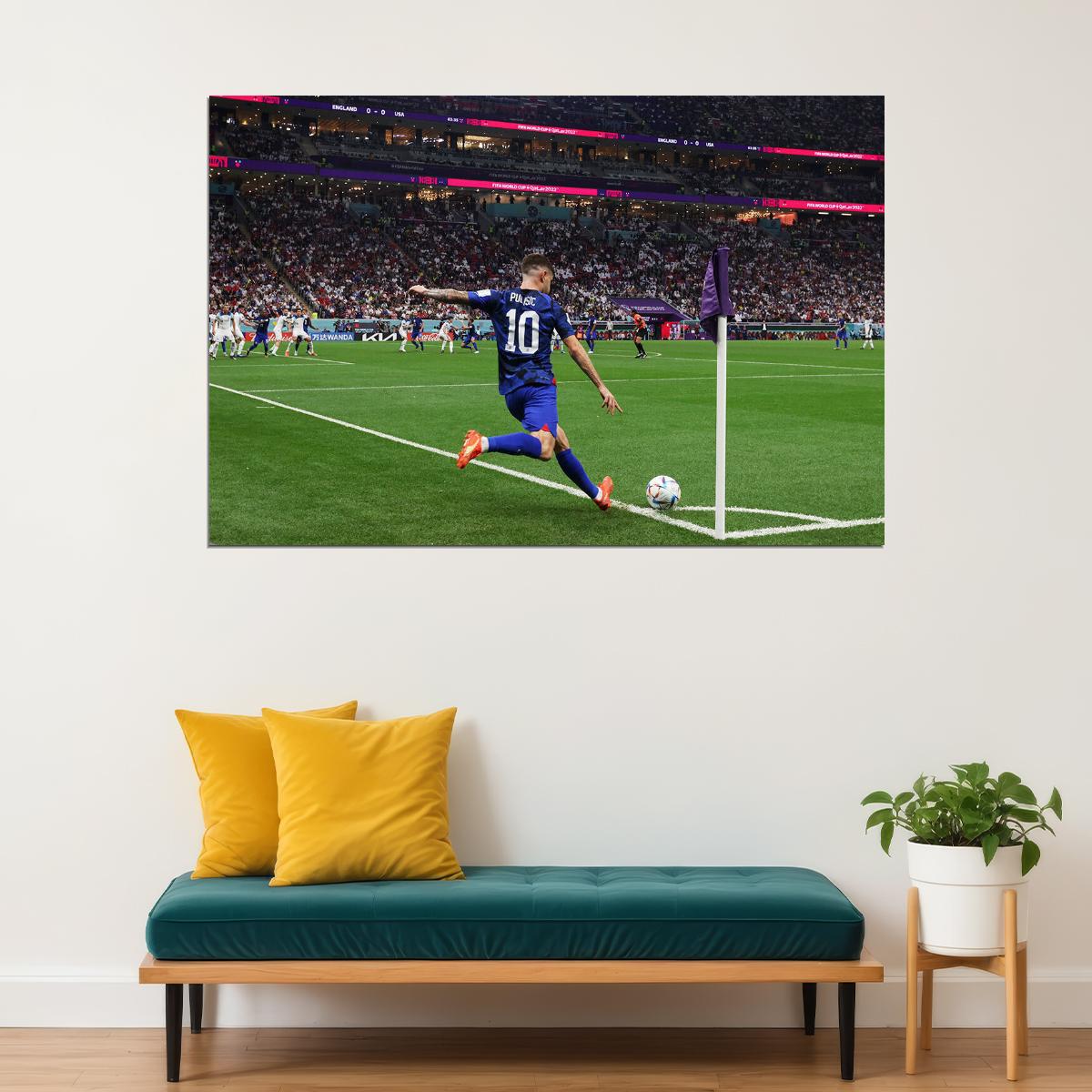 Christian Pulisic United States World Cup Poster Wall Art Print Home Wall Decor - xonomax