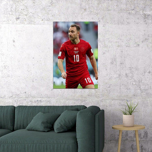Christian Eriksen Denmark National Team World Soccer Fans Poster Wall Art Print Home Wall Decor - xonomax