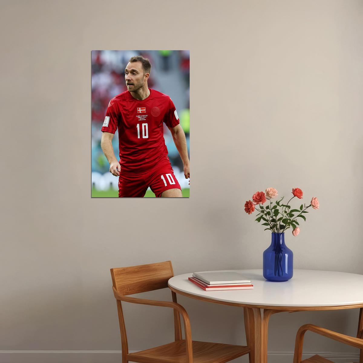 Christian Eriksen Denmark National Team World Soccer Fans Poster Wall Art Print Home Wall Decor - xonomax