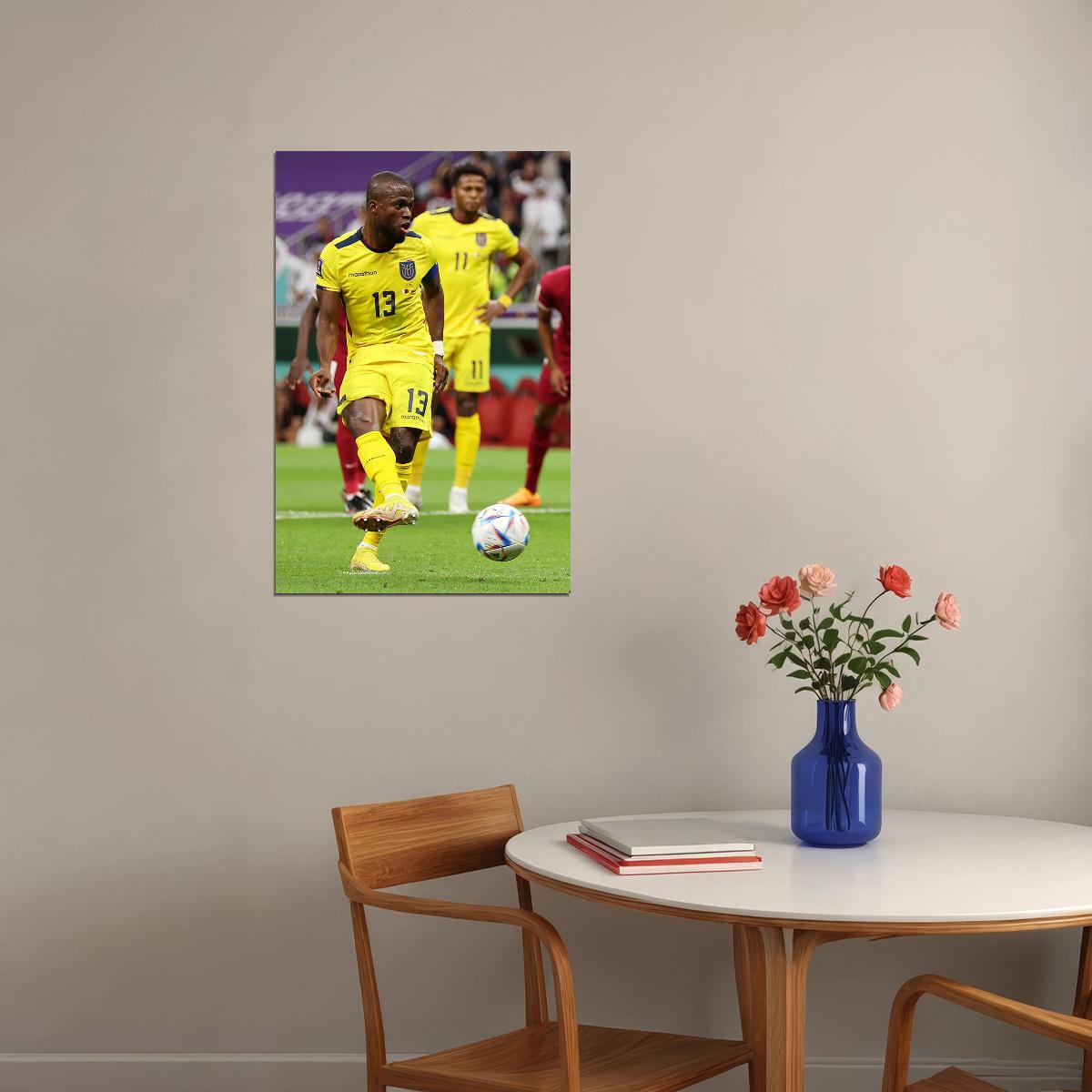 Enner Valencia Ecuador Goal World Soccer Fans 2022 Poster Wall Art Print Home Wall Decor - xonomax