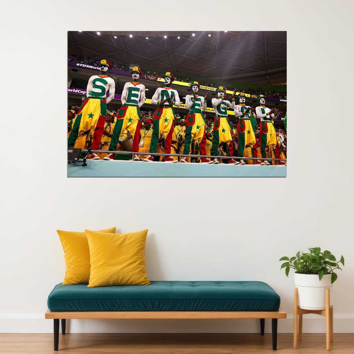 Senegal Fans World Soccer 2022 Football Poster Wall Art Print Home Wall Decor