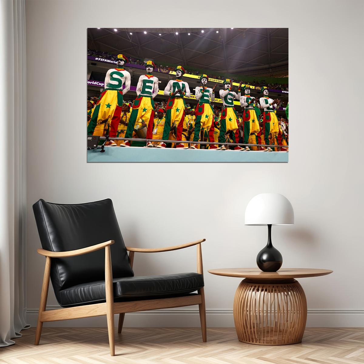 Senegal Fans World Soccer 2022 Football Poster Wall Art Print Home Wall Decor