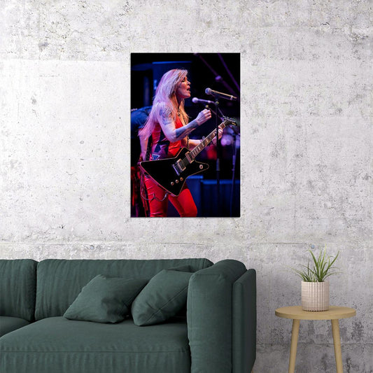 Lita Ford Celebrity Guitarist Musical Singer Star Poster Wall Art Print Home Wall Decor - xonomax