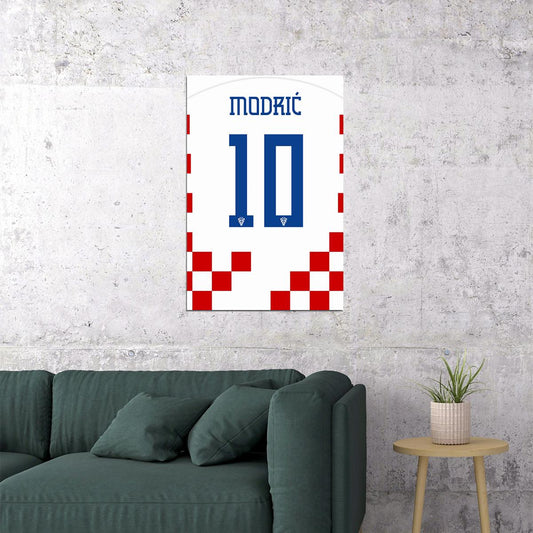 Croatia 10 Luka Modric World Soccer Championship Poster Wall Art Print Home Wall Decor - xonomax