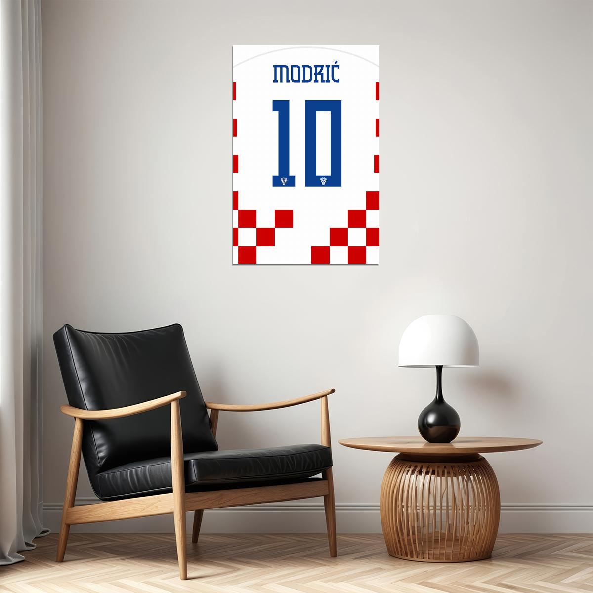 Croatia 10 Luka Modric World Soccer Championship Poster Wall Art Print Home Wall Decor - xonomax