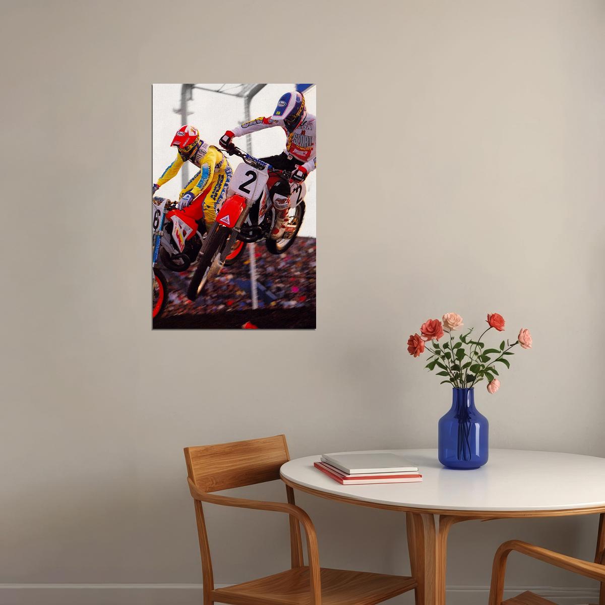 Jeff Stanton Motorcycle Cross Country Driver Poster Wall Art Print Home Wall Decor