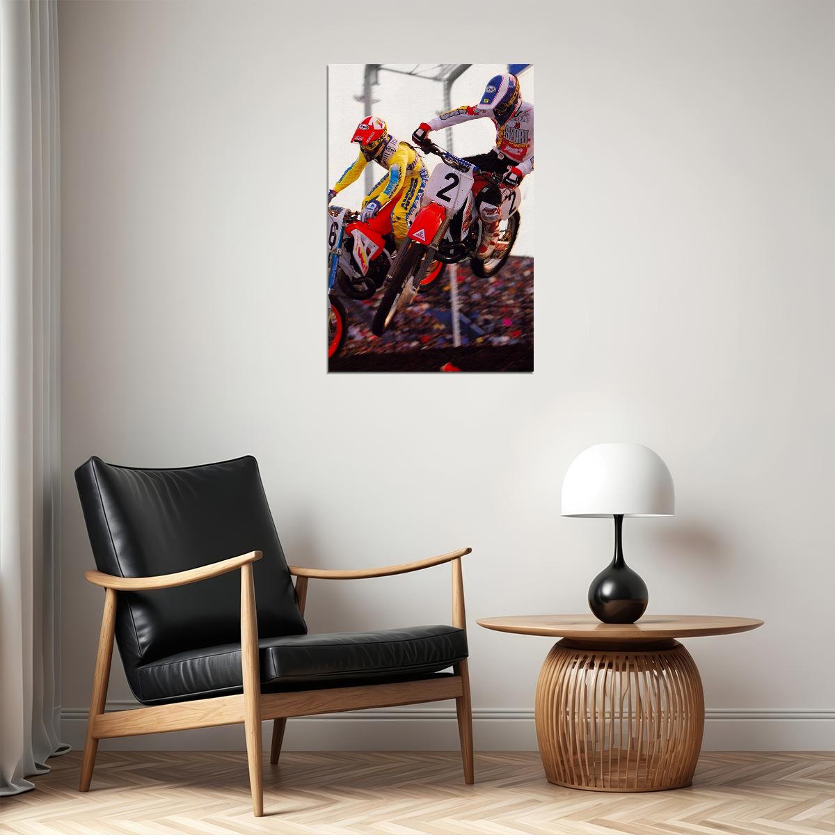 Jeff Stanton Motorcycle Cross Country Driver Poster Wall Art Print Home Wall Decor