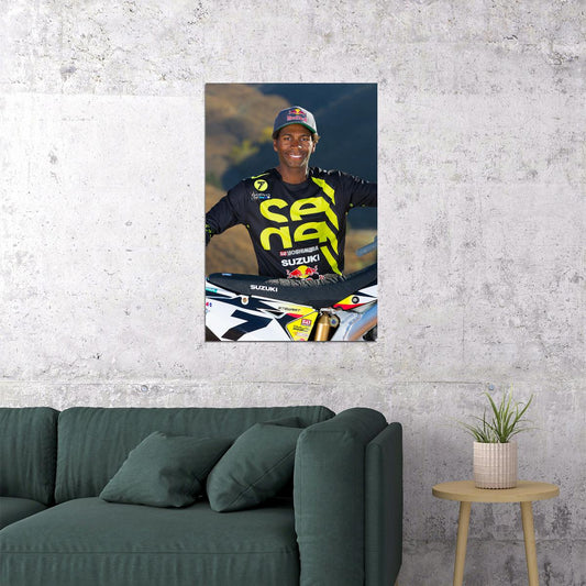James Stewart Motorcycle Cross Country Racing Star Poster Wall Art Print Home Wall Decor - xonomax
