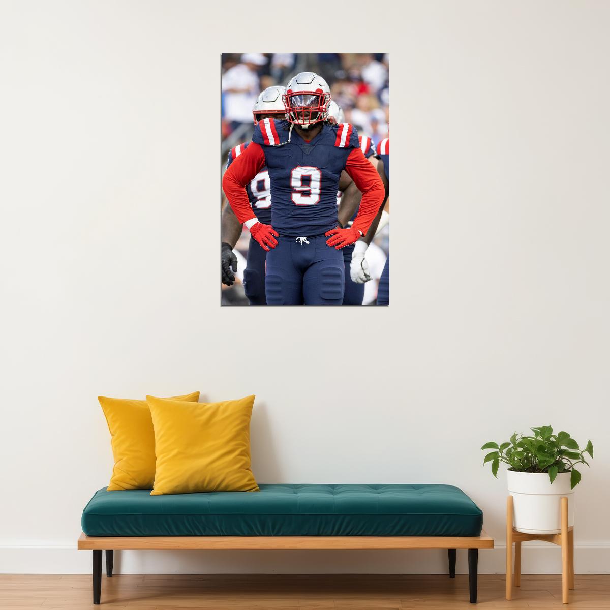 New England Patriots Matt Judon American Football Player Poster Wall Art Print Home Wall Decor - xonomax