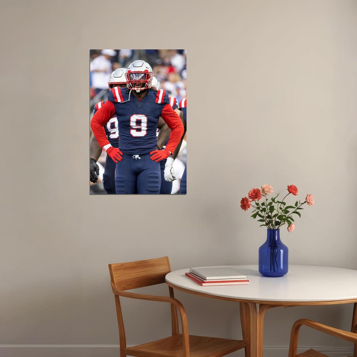 New England Patriots Matt Judon American Football Player Poster Wall Art Print Home Wall Decor - xonomax