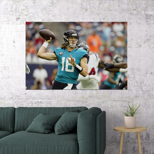 Jacksonville Jaguars Trevor Lawrence American Football Poster Wall Art Print Home Wall Decor - xonomax