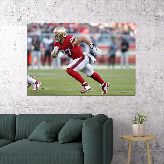 San Francisco 49ers Nick Bosa 97 American Football Player Poster Wall Art Print Home Wall Decor - xonomax