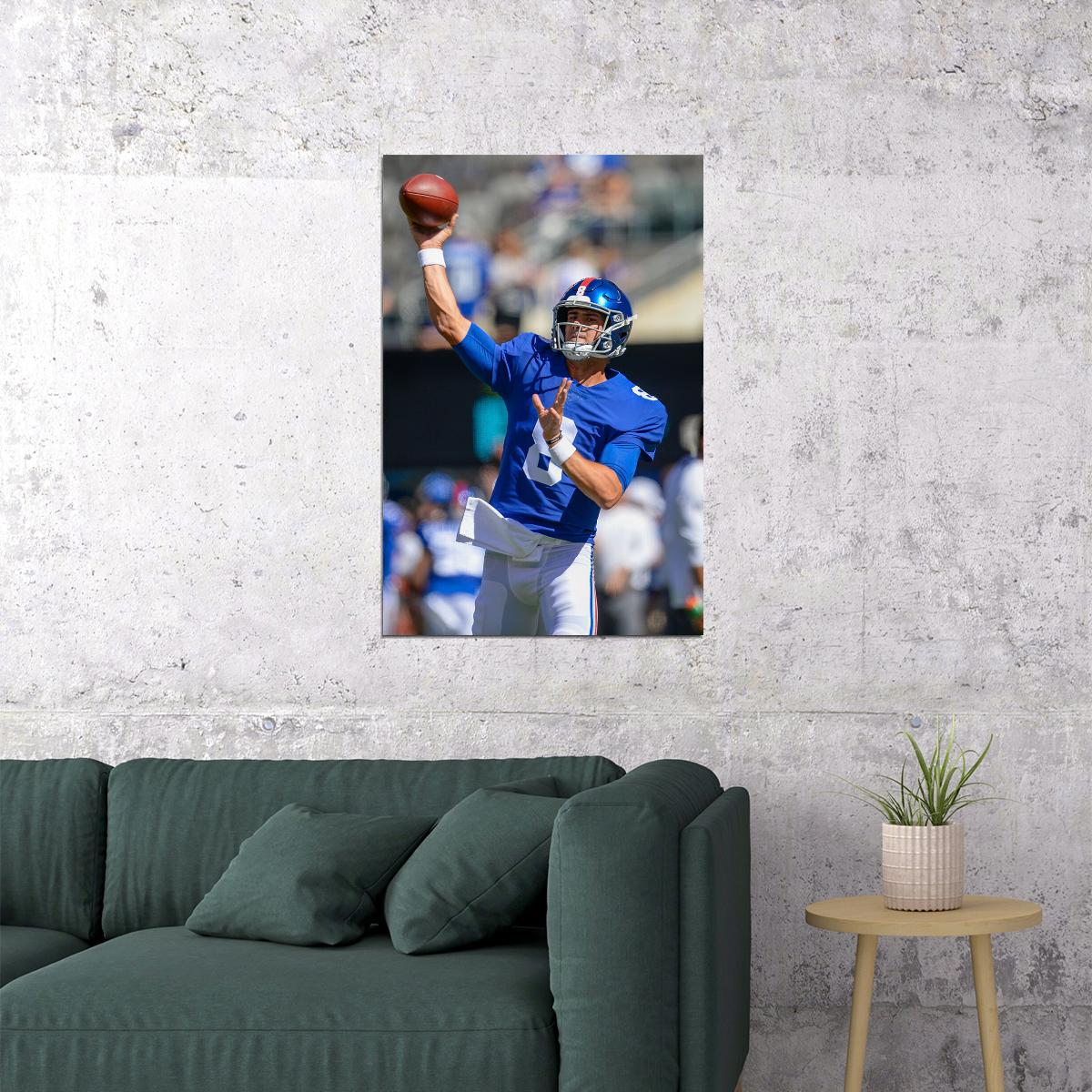 New York Giants Daniel Jones American Football Player Poster Wall Art Print Home Wall Decor - xonomax