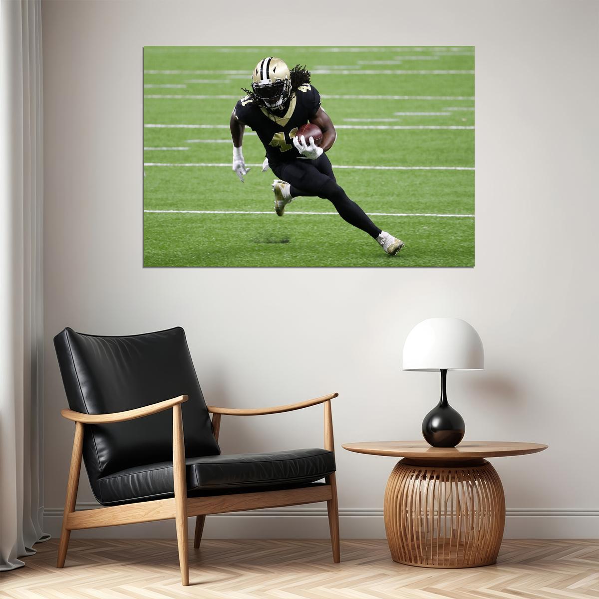New Orleans Saints Alvin Kamara American Football Player Poster Wall Art Print Home Wall Decor - xonomax