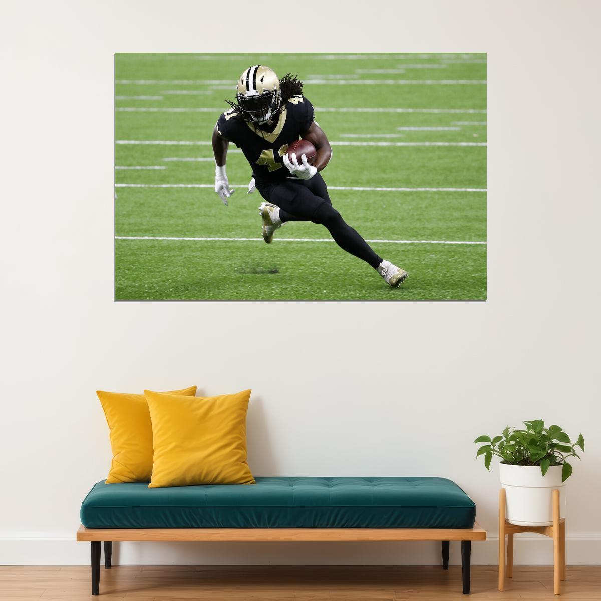 New Orleans Saints Alvin Kamara American Football Player Poster Wall Art Print Home Wall Decor - xonomax
