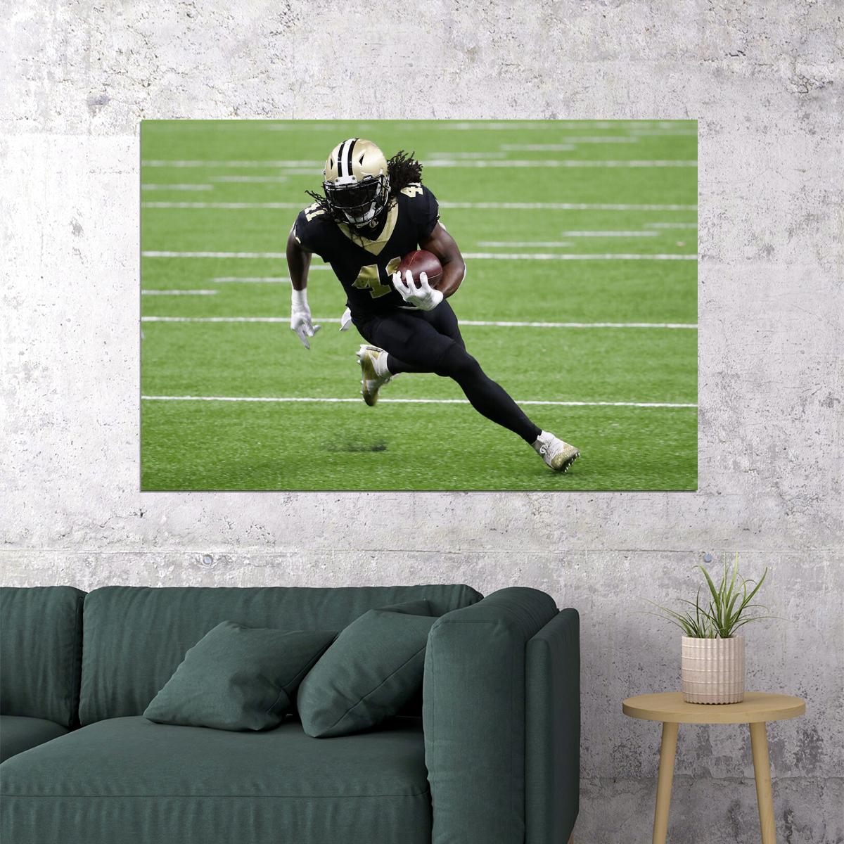 New Orleans Saints Alvin Kamara American Football Player Poster Wall Art Print Home Wall Decor - xonomax