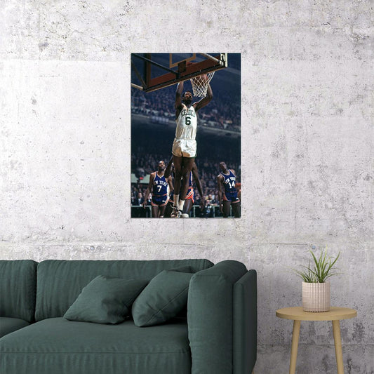 Bill Russell Memorial Boston Basketball Goat Player Poster Wall Art Print Home Wall Decor - xonomax