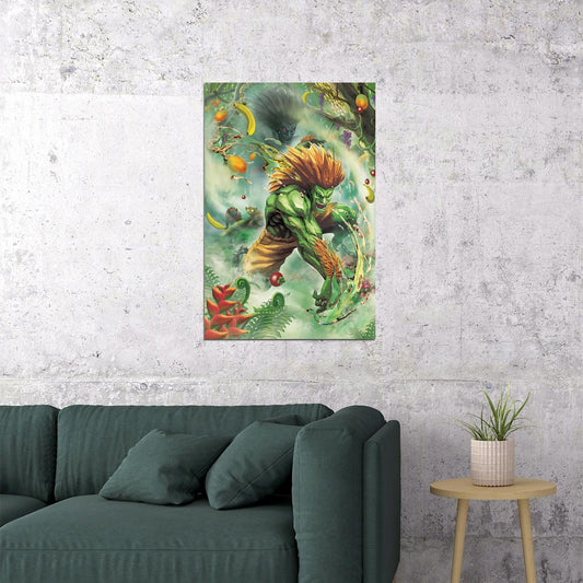 Street Fighter Blanka Fight Video Game Classic Poster Wall Art Print Home Wall Decor - xonomax