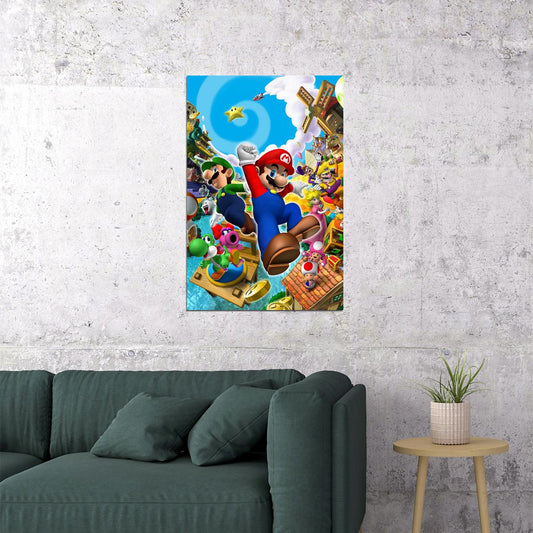 Mario Brothers Classic Vintage Arcade Poster Wall Art Print Home Wall Decor - xonomax