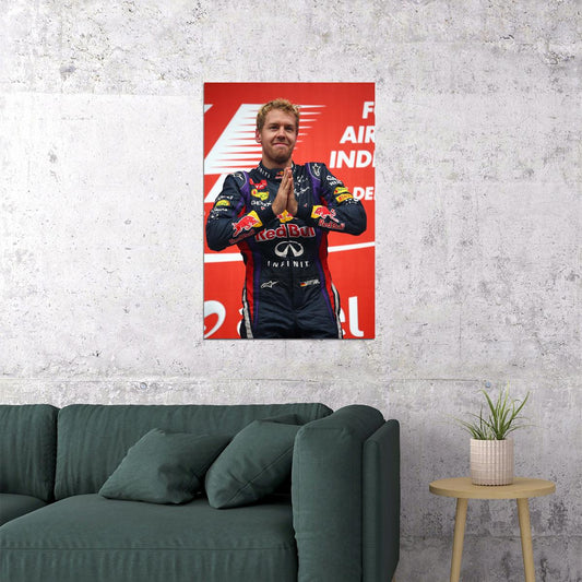 Sebastian Vettel Formula One 1 F1 Racing Poster Wall Art Print Home Wall Decor - xonomax