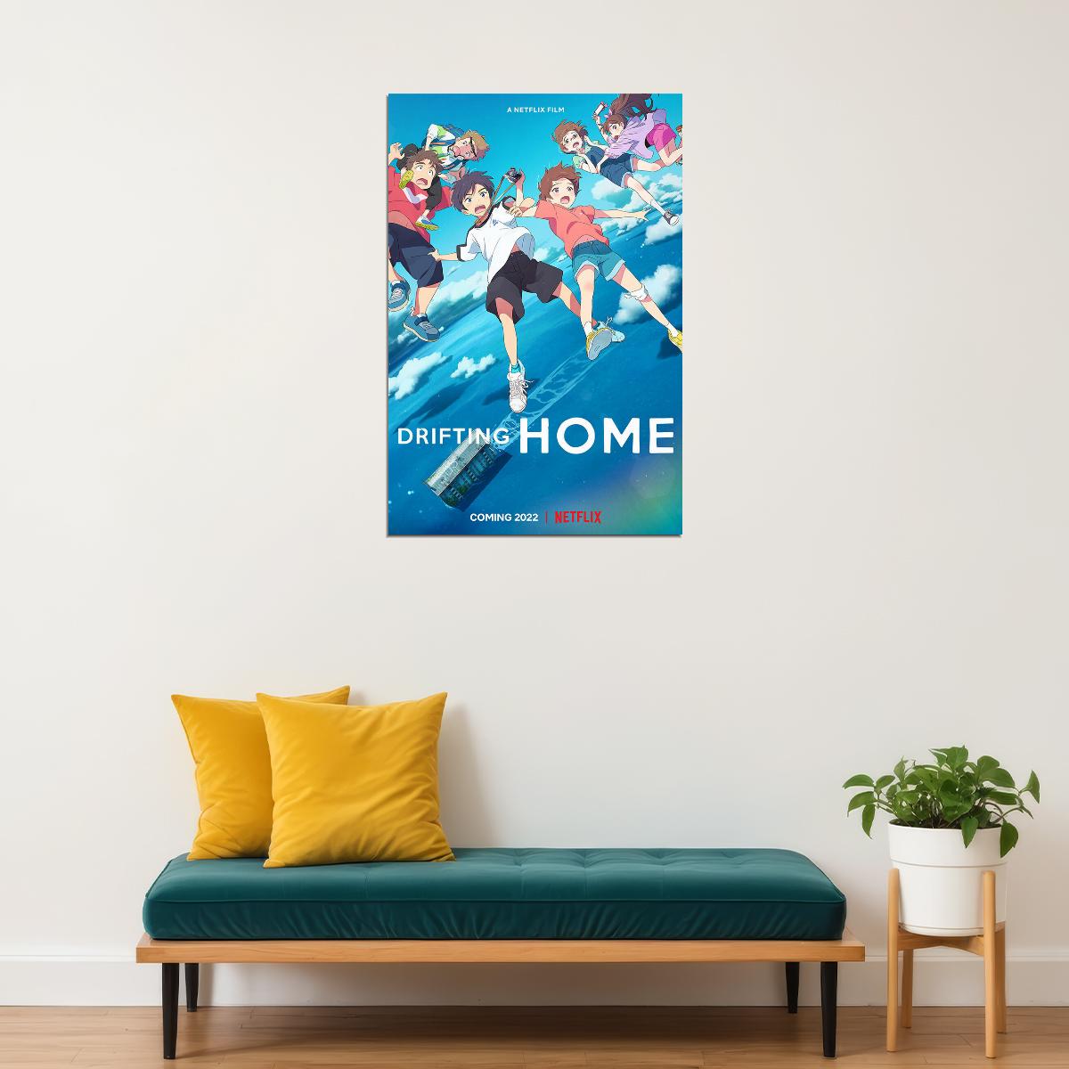 Drifting Home Movie 2021 Animation Action Family Poster Wall Art Print Home Wall Decor - xonomax