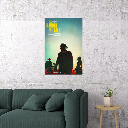 The Harder They Fall Movie Drama Action Poster Wall Art Print Home Wall Decor - xonomax