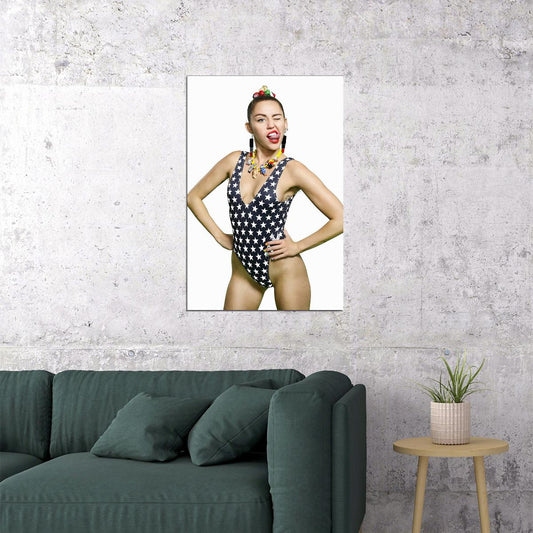 Miley Cyrus Hollywood Celebrity Singer Poster Wall Art Print Home Wall Decor - xonomax