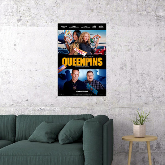Queenpins Movie 2021 Comedy Crime Action Poster Wall Art Print Home Wall Decor - xonomax