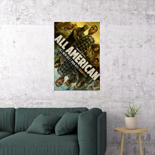 All American Movie Adventure Drama Sport Action Poster Wall Art Print Home Wall Decor - xonomax