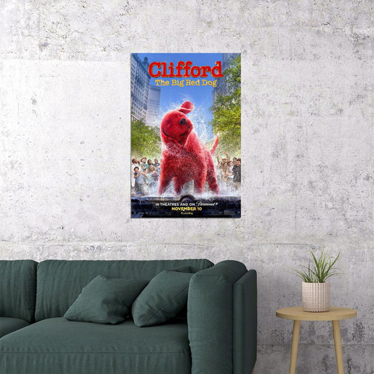 Clifford The Big Red Dog Movie Comedy Action Family Poster Wall Art Print Home Wall Decor - xonomax
