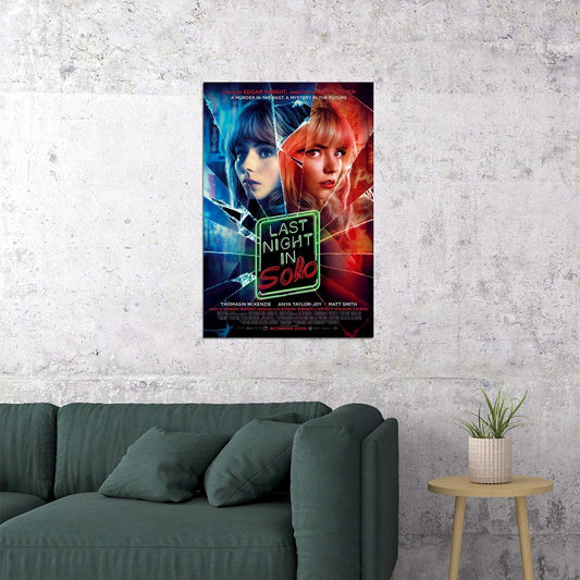 Last Night In Soho Movie Horror Mystery Drama Poster Wall Art Print Home Wall Decor - xonomax
