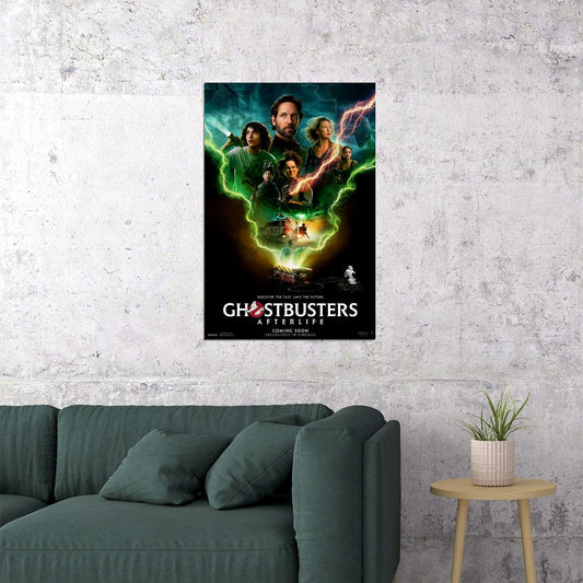 Ghostbusters Afterlife Movie Adventure Comedy Fantasy Poster Wall Art Print Home Wall Decor - xonomax