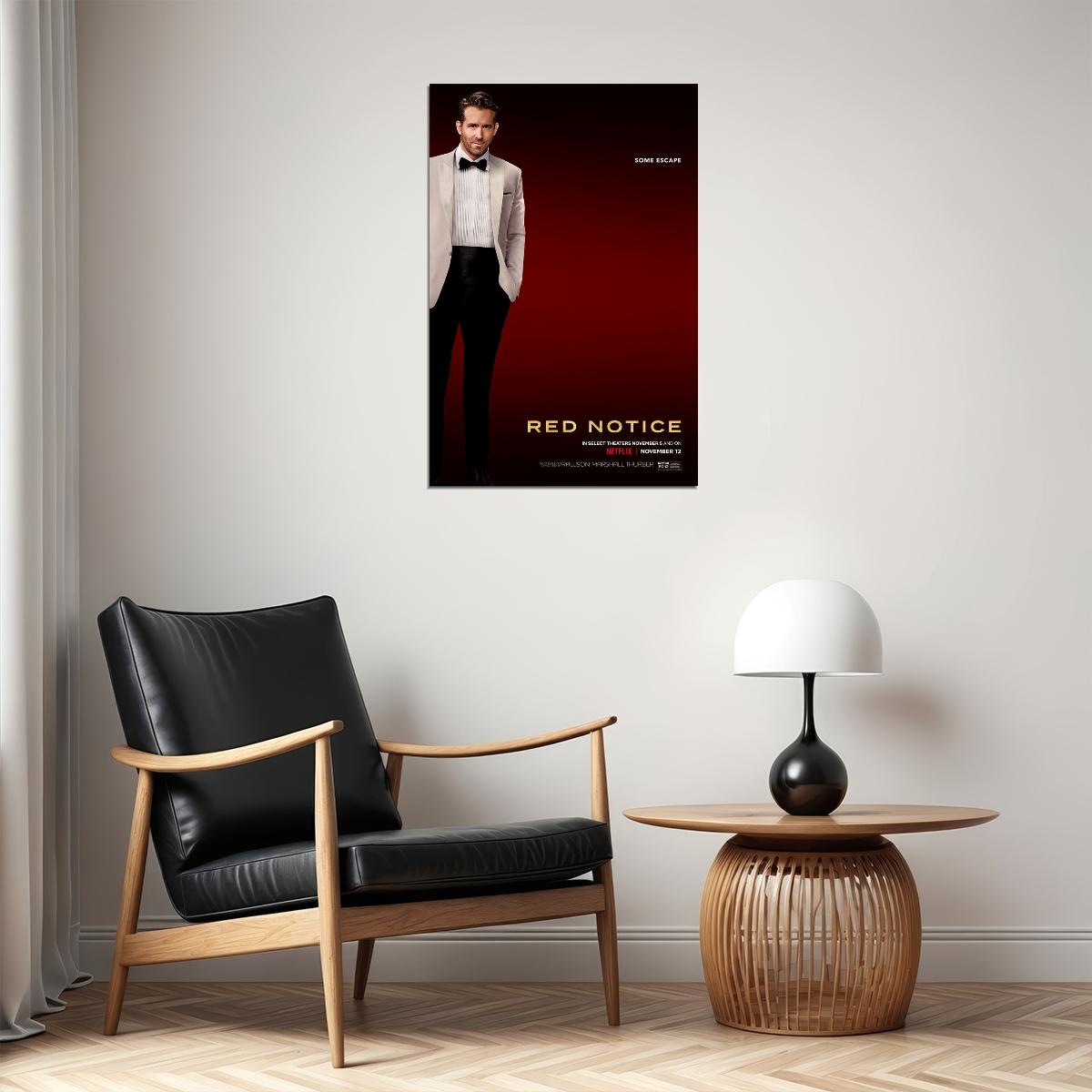 Red Notice Movie Thriller Adventure Action Poster Wall Art Print Home Wall Decor - xonomax