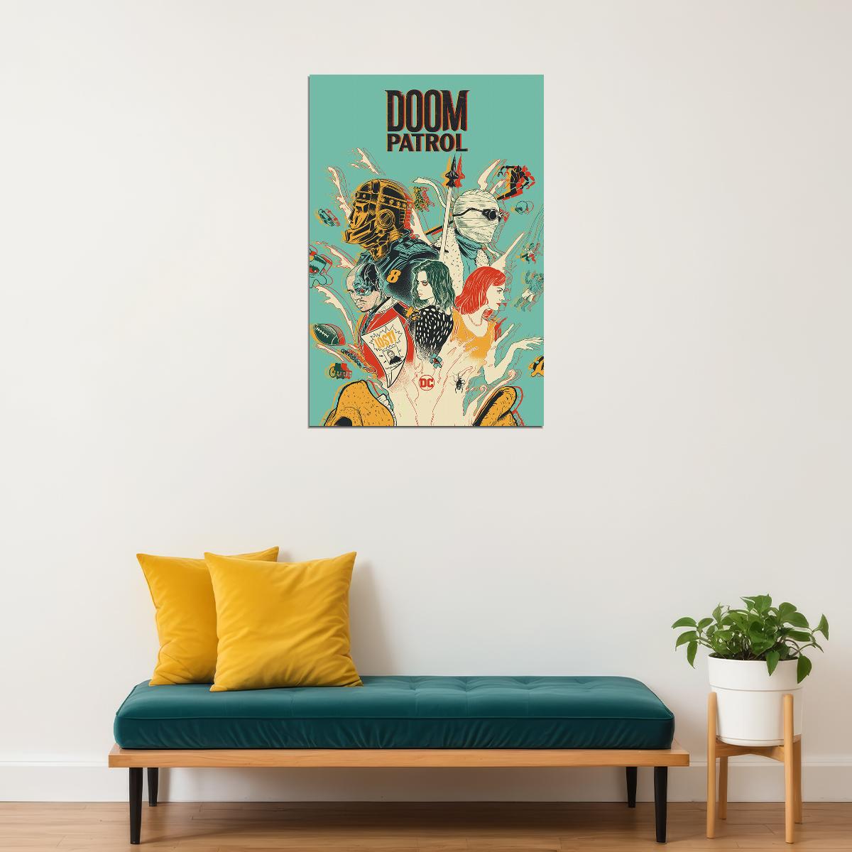 Doom Patrol Full Character Movie Excitement Poster Wall Art Print Home Wall Decor - xonomax