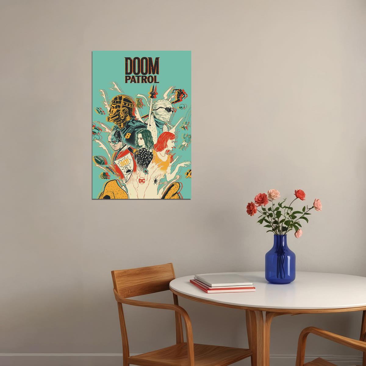 Doom Patrol Full Character Movie Excitement Poster Wall Art Print Home Wall Decor - xonomax