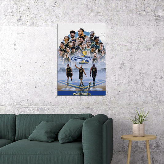 Golden State Warriors Champions Team 2022 Poster Wall Art Print Home Wall Decor - xonomax